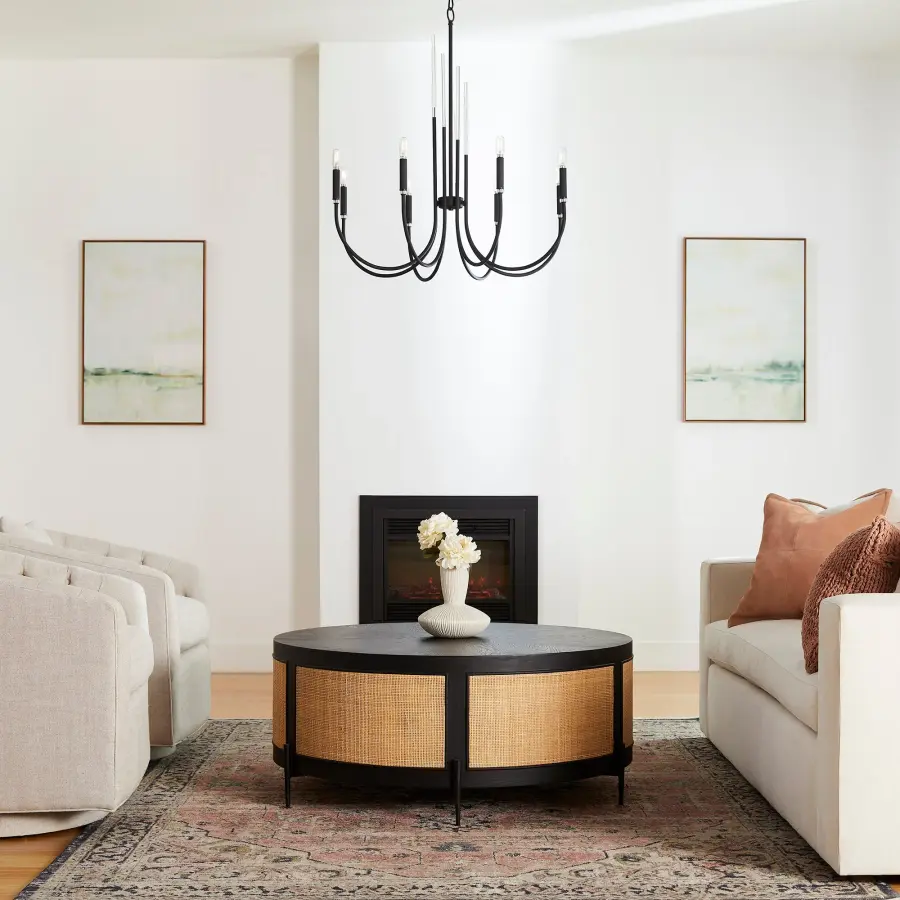 Summit 8-Light Chandelier in Textured Black - Image 7