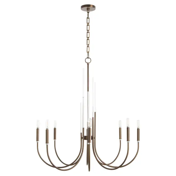Summit 8-Light Chandelier in Dark Brass - Image 1