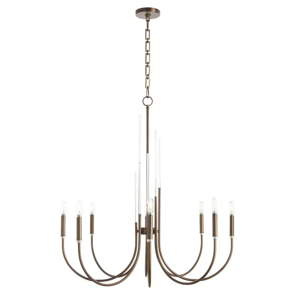 Summit 8-Light Chandelier in Dark Brass - Image 2