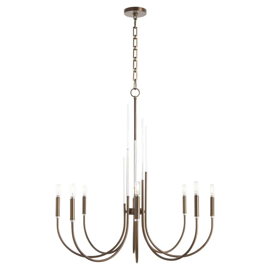 Summit 8-Light Chandelier in Dark Brass - Image 2