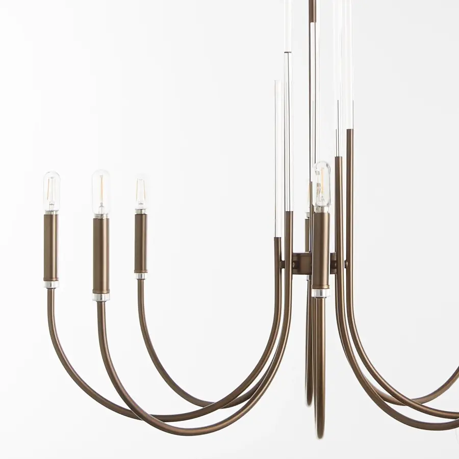 Summit 8-Light Chandelier in Dark Brass - Image 4