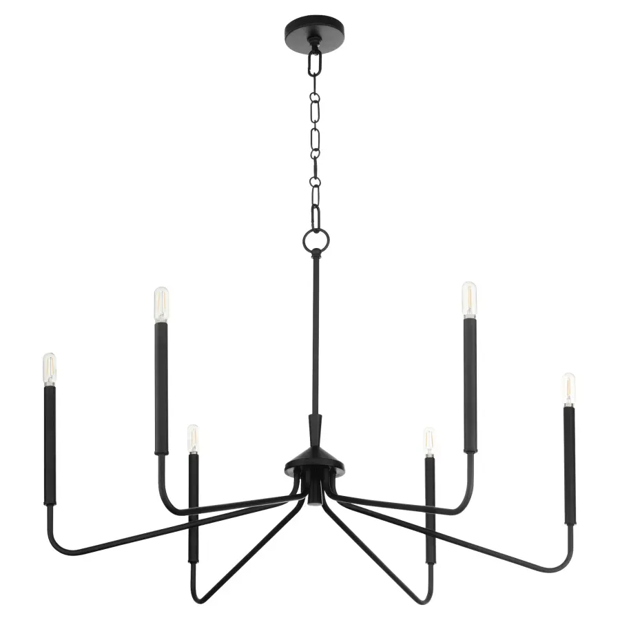 Providence 6-Light Chandelier in Matte Black - Image 1
