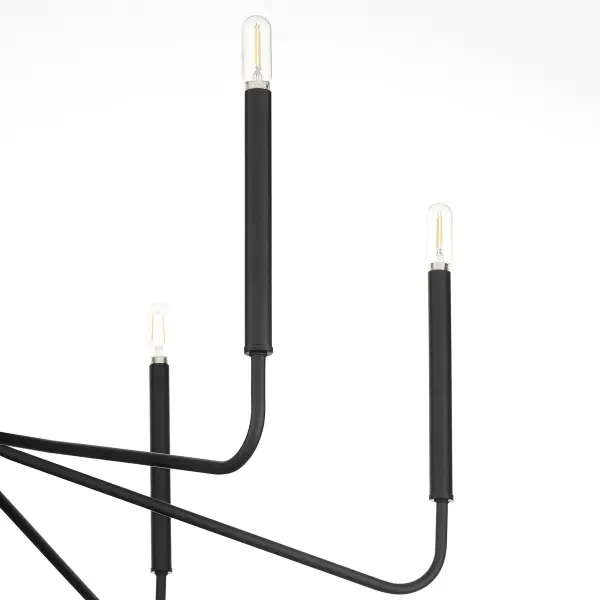 Providence 6-Light Chandelier in Matte Black - Image 3