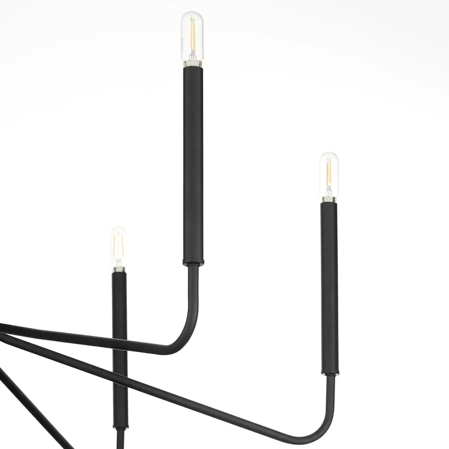 Providence 6-Light Chandelier in Matte Black - Image 3