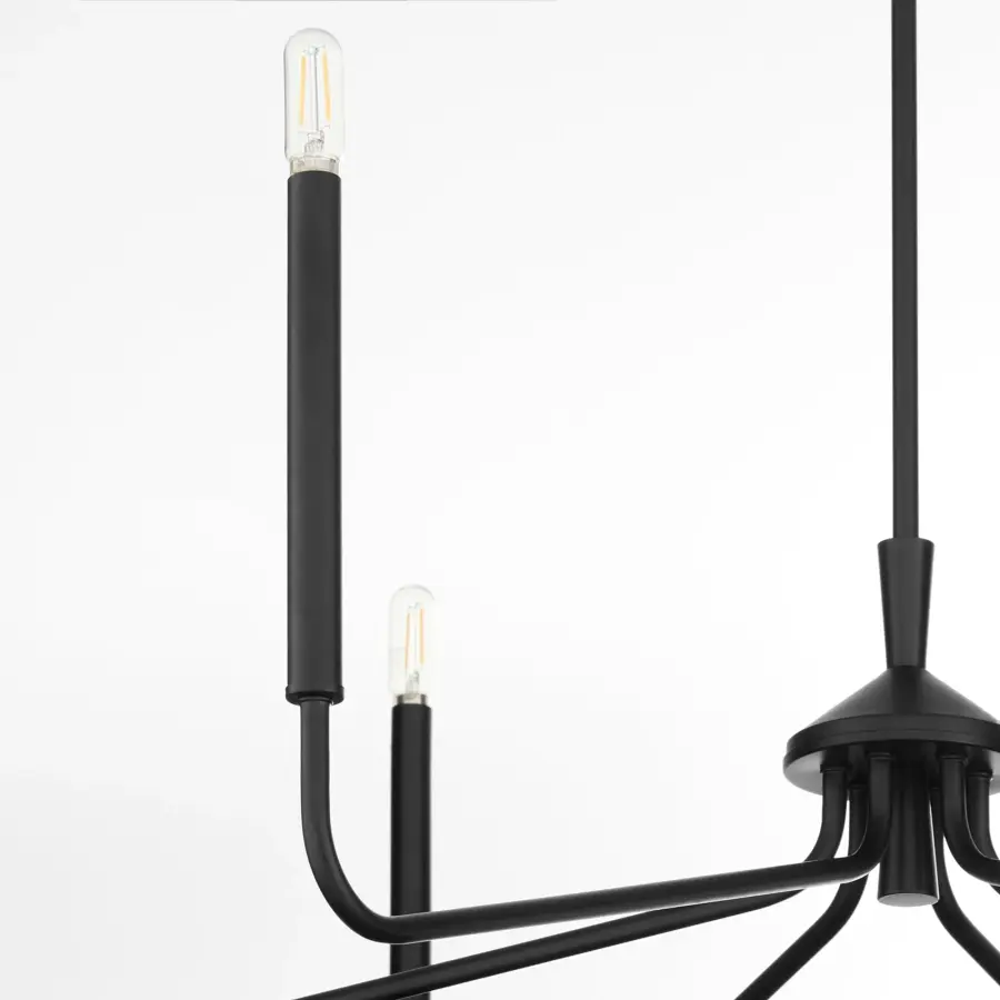 Providence 6-Light Chandelier in Matte Black - Image 4