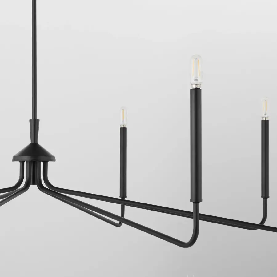 Providence 8-Light Chandelier in Matte Black - Image 3