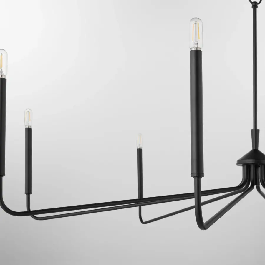 Providence 8-Light Chandelier in Matte Black - Image 4