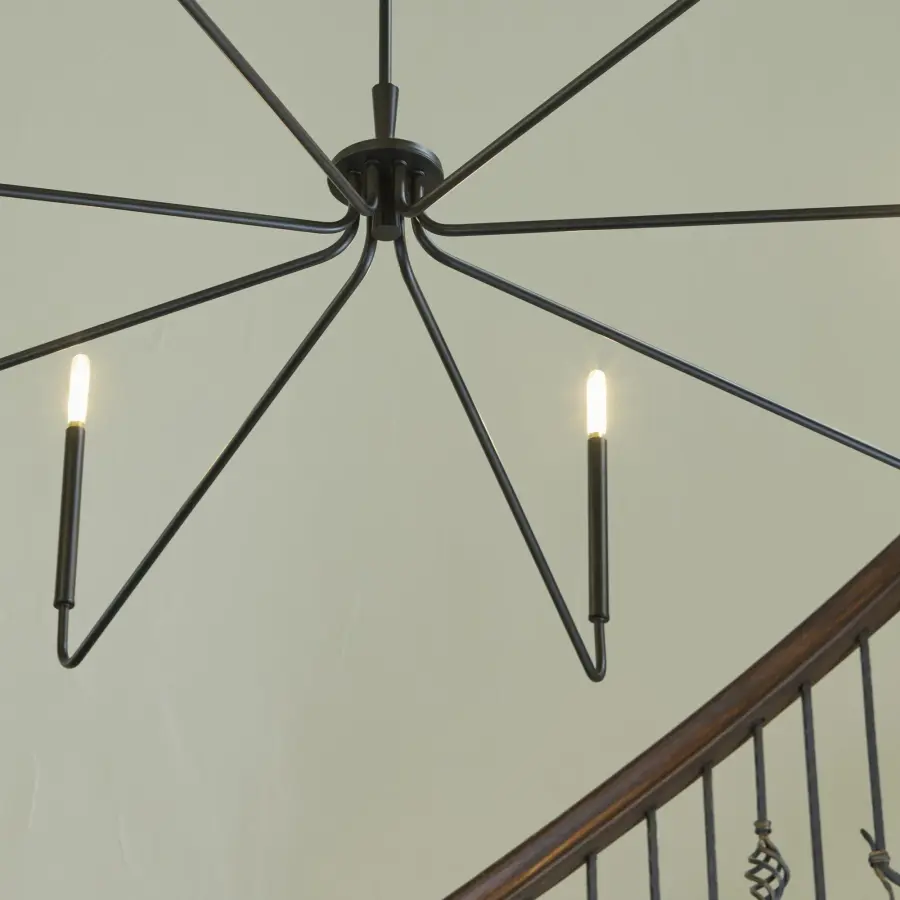 Providence 8-Light Chandelier in Matte Black - Image 5