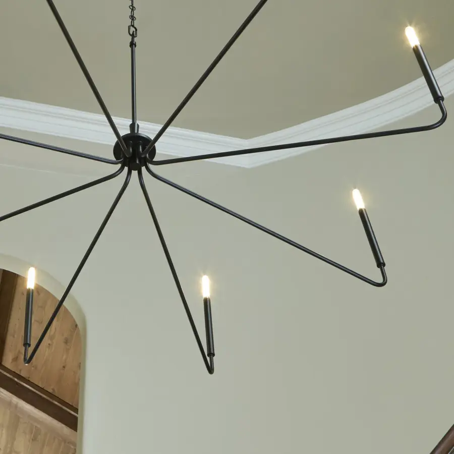 Providence 8-Light Chandelier in Matte Black - Image 6