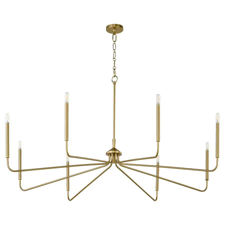 Providence 8-Light Chandelier in Aged Brass - Image 1