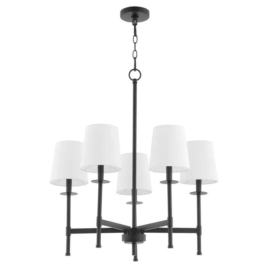 Belshaw 5-Light Chandelier in Matte Black - Image 1