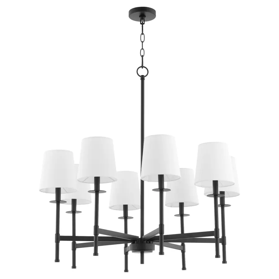 Belshaw 8-Light Chandelier in Matte Black - Image 1