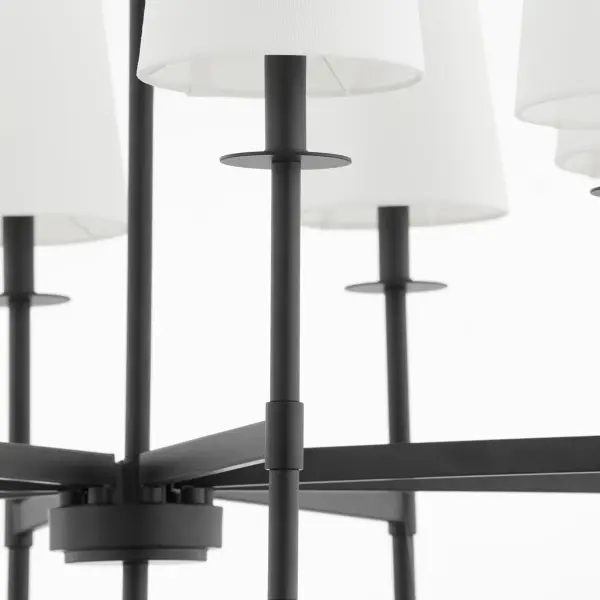 Belshaw 8-Light Chandelier in Matte Black - Image 4