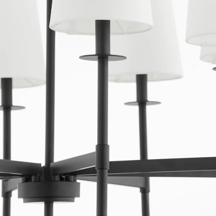 Belshaw 8-Light Chandelier in Matte Black - Image 4