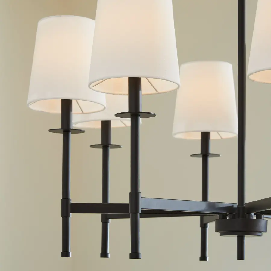 Belshaw 8-Light Chandelier in Matte Black - Image 5