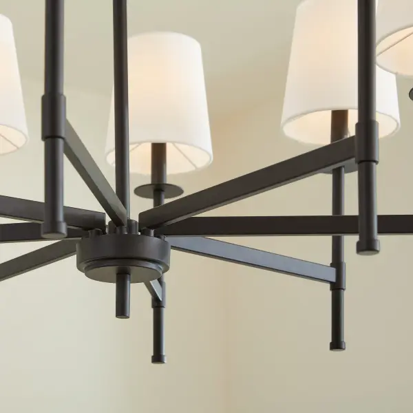 Belshaw 8-Light Chandelier in Matte Black - Image 6