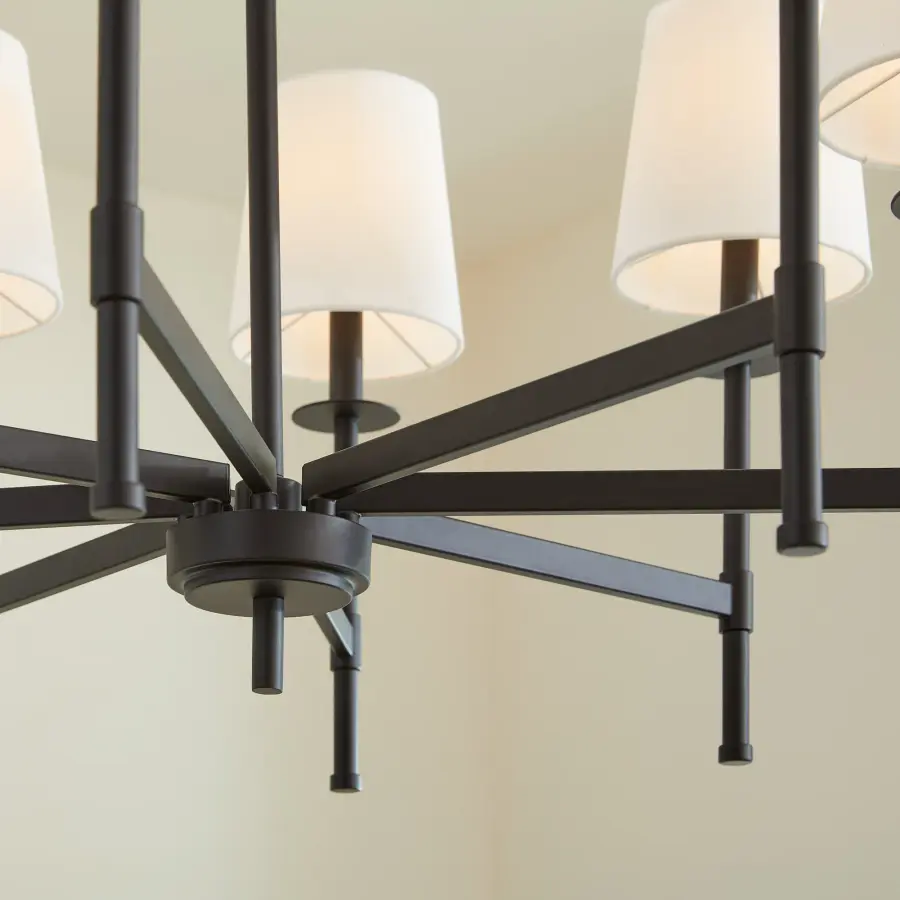 Belshaw 8-Light Chandelier in Matte Black - Image 6