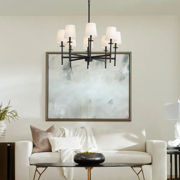 Belshaw 8-Light Chandelier in Matte Black - Image 7