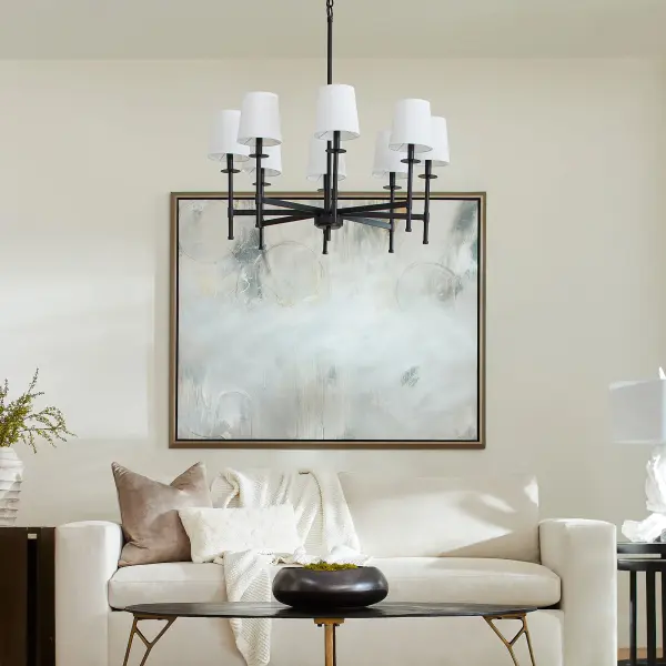 Belshaw 8-Light Chandelier in Matte Black - Image 8