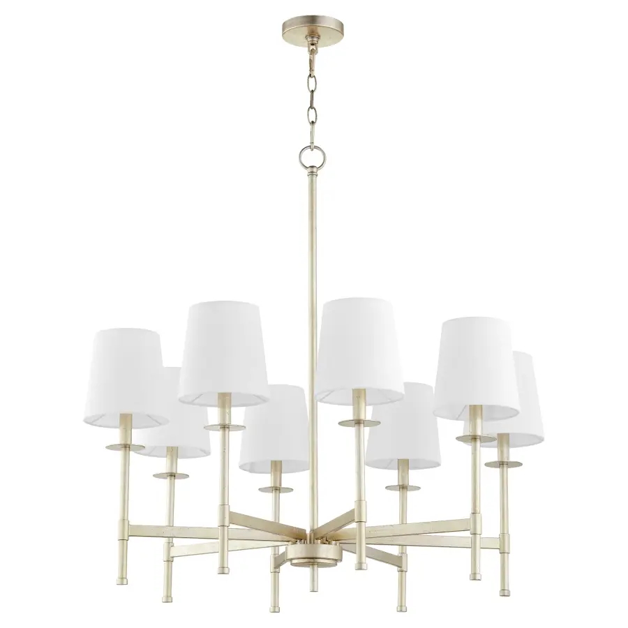 Belshaw 8-Light Chandelier in Aged Silver Leaf - Image 1