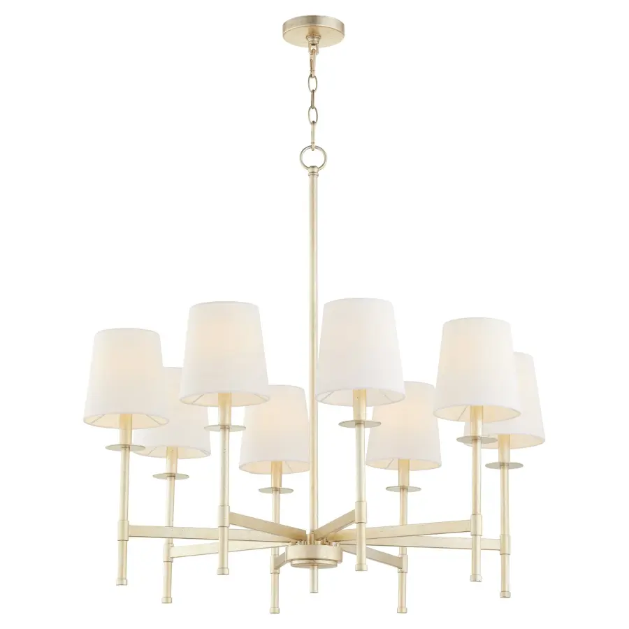 Belshaw 8-Light Chandelier in Aged Silver Leaf - Image 2