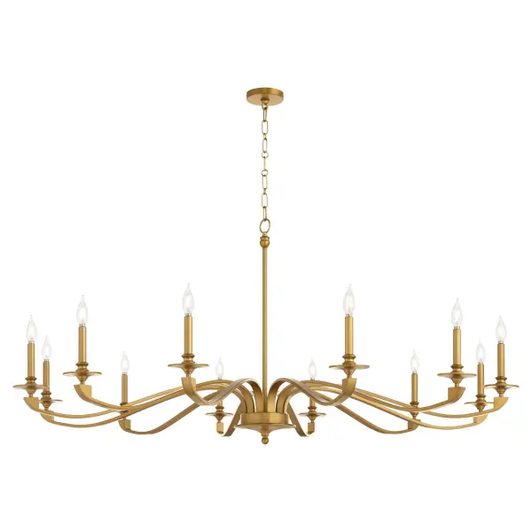 Chantelle 12-Light Chandelier in Brushed Brass - Image 2