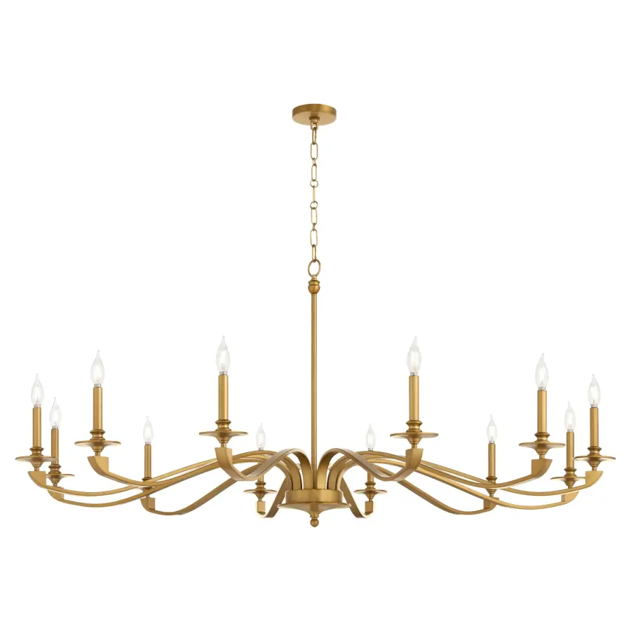 Chantelle 12-Light Chandelier in Brushed Brass - Image 2
