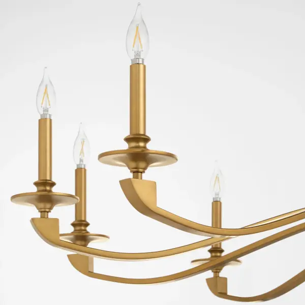 Chantelle 12-Light Chandelier in Brushed Brass - Image 3