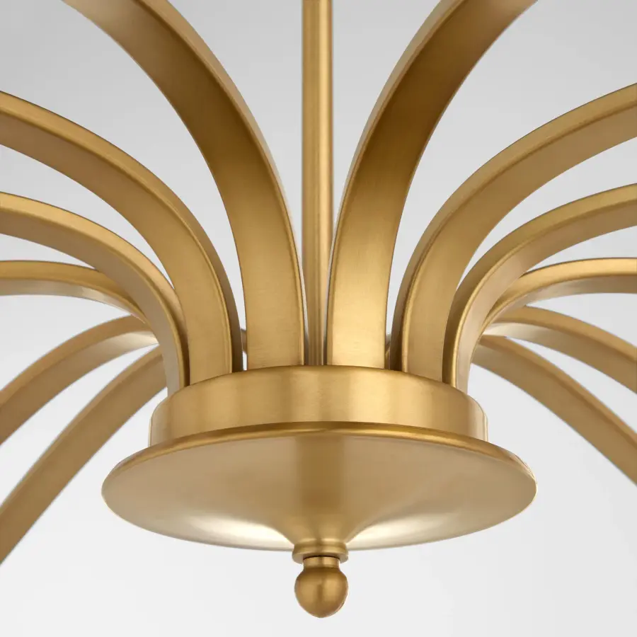 Chantelle 12-Light Chandelier in Brushed Brass - Image 4
