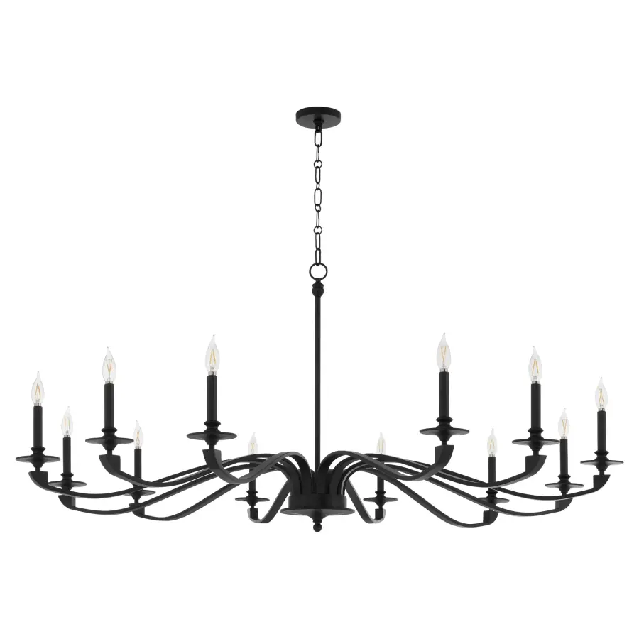 Chantelle 12-Light Chandelier in Matte Black - Image 1