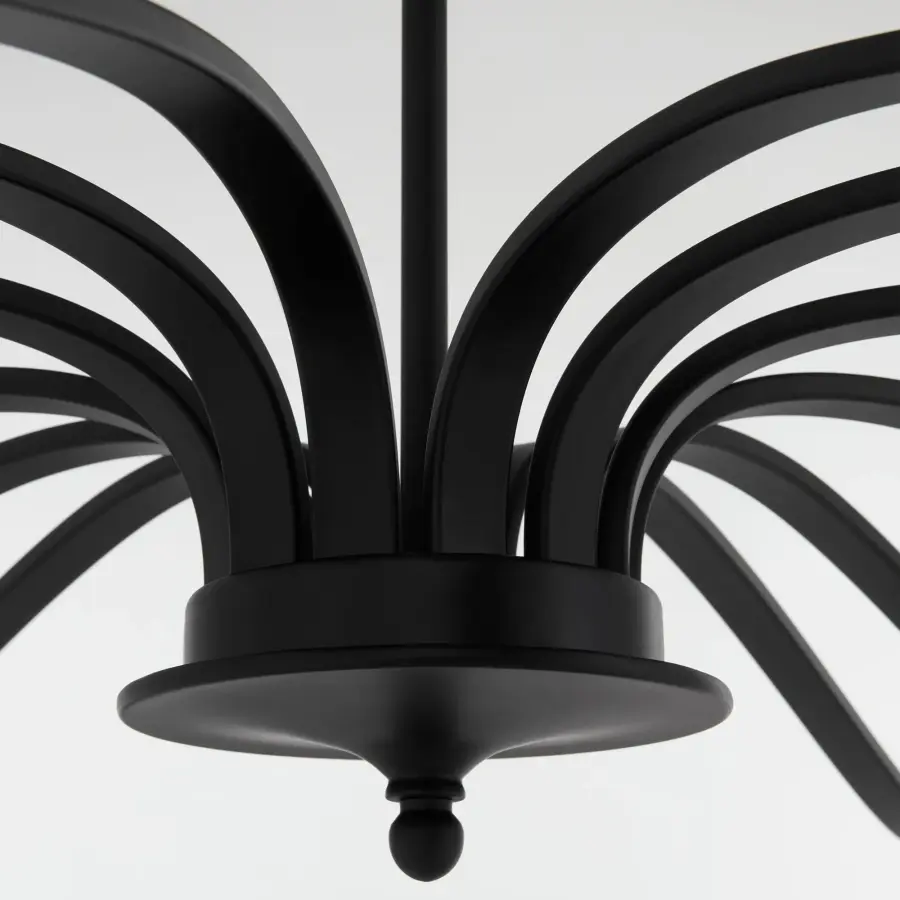 Chantelle 12-Light Chandelier in Matte Black - Image 4