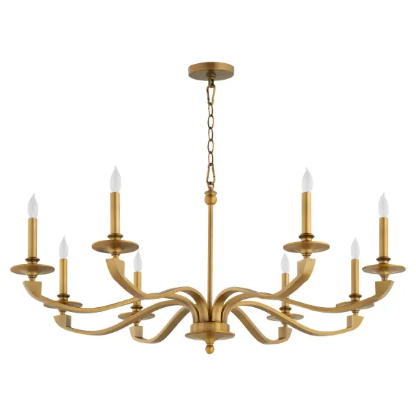 Chantelle 8-Light Chandelier in Brushed Brass - Image 1