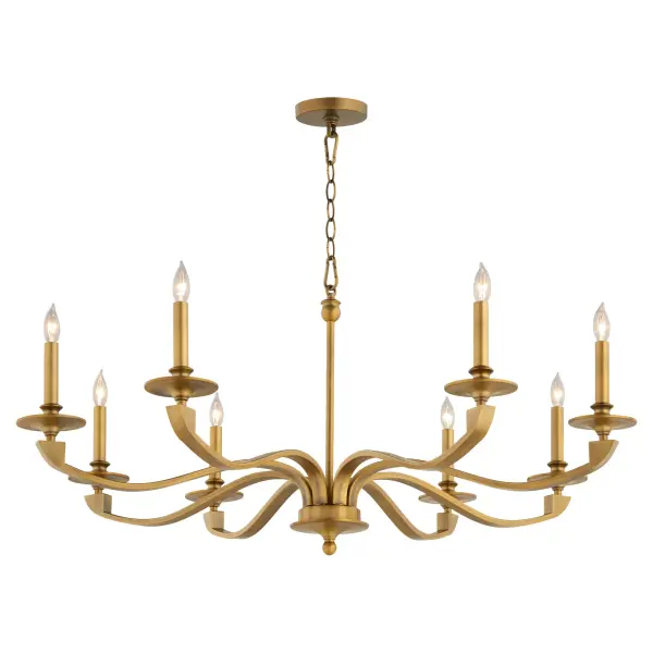 Chantelle 8-Light Chandelier in Brushed Brass - Image 2