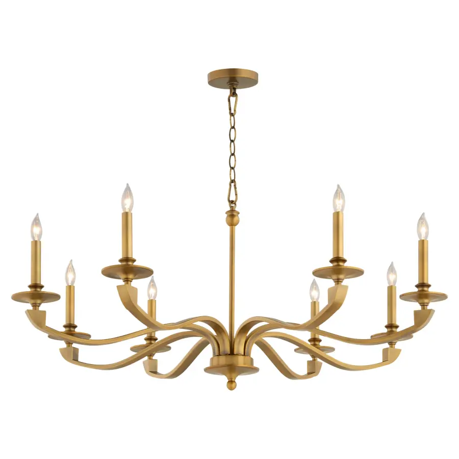 Chantelle 8-Light Chandelier in Brushed Brass - Image 2