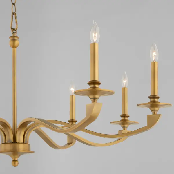 Chantelle 8-Light Chandelier in Brushed Brass - Image 3