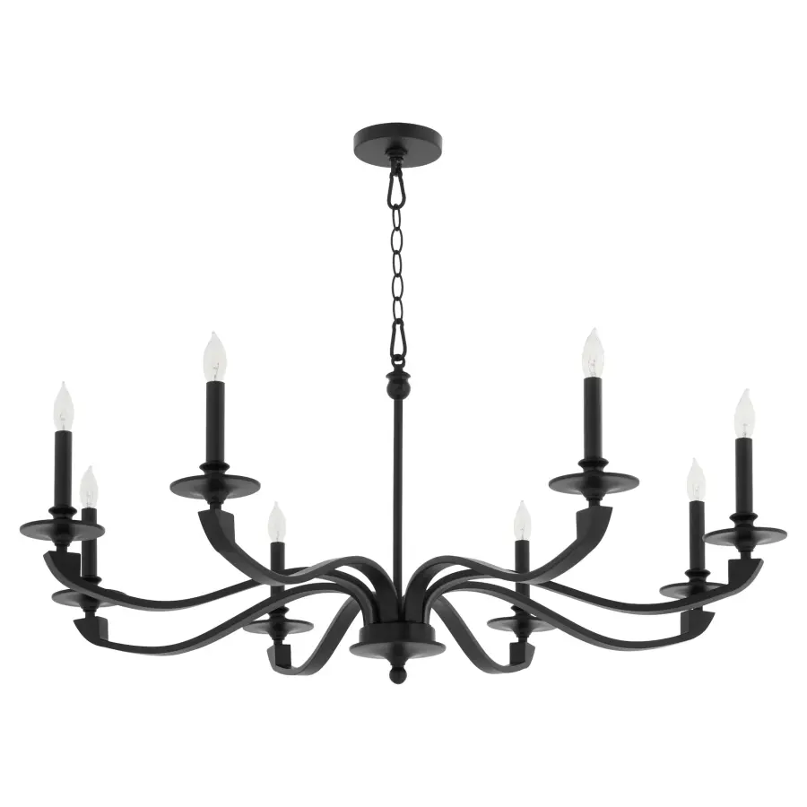 Chantelle 8-Light Chandelier in Matte Black - Image 1
