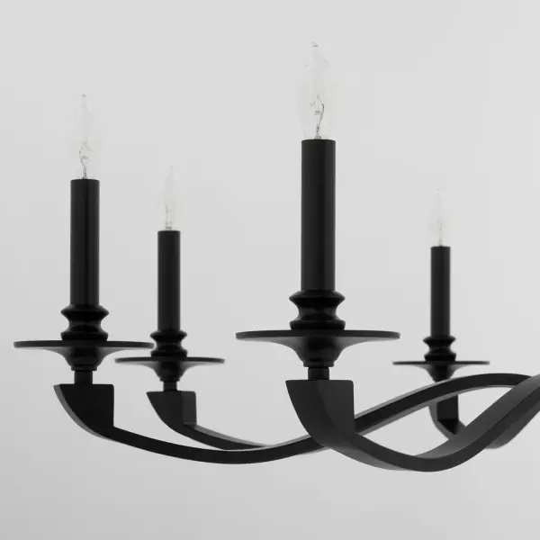 Chantelle 8-Light Chandelier in Matte Black - Image 3