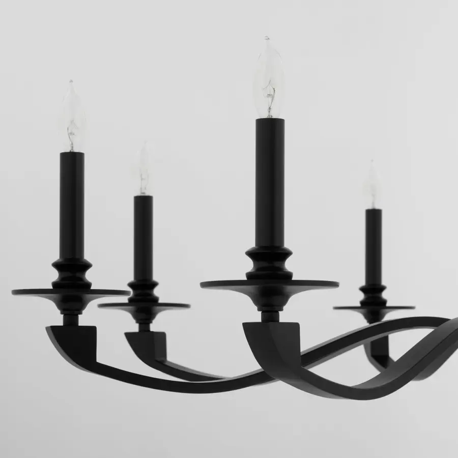 Chantelle 8-Light Chandelier in Matte Black - Image 3
