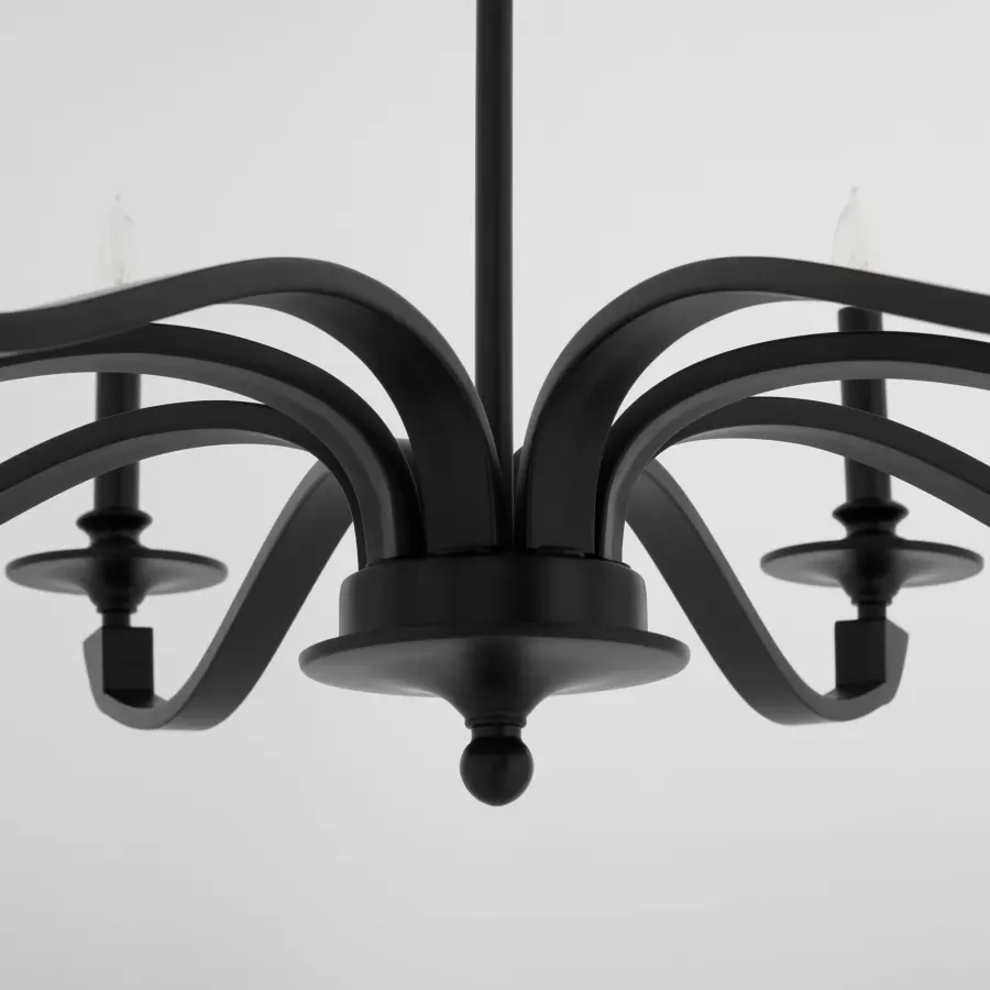 Chantelle 8-Light Chandelier in Matte Black - Image 4
