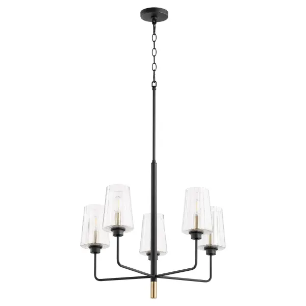 Elegant Two-Tone Chandelier with Mid-Century Modern Flair - Image 1