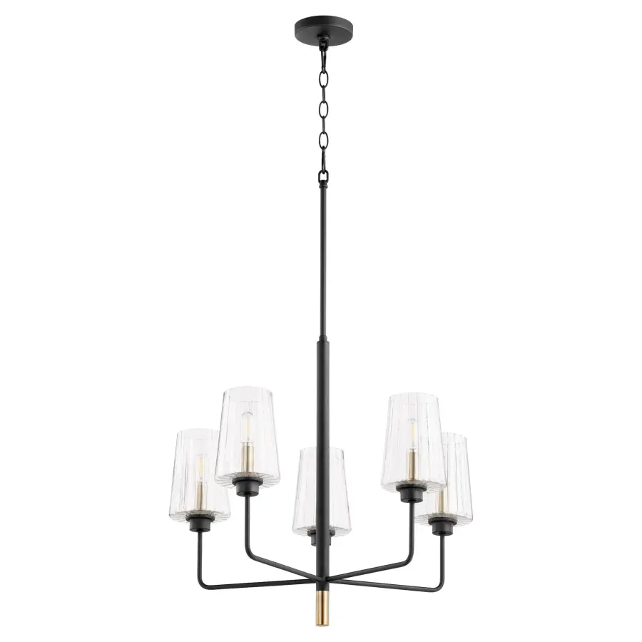 Elegant Two-Tone Chandelier with Mid-Century Modern Flair - Image 1