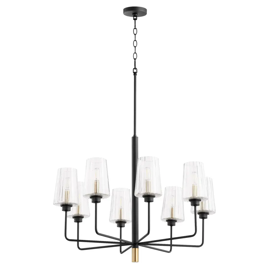 Sophisticated Two-Tone Chandelier with Mid-Century Flair - Image 1