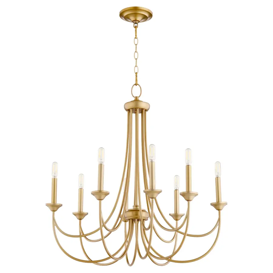 Brooks 8-Light Chandelier in Aged Brass - Image 1