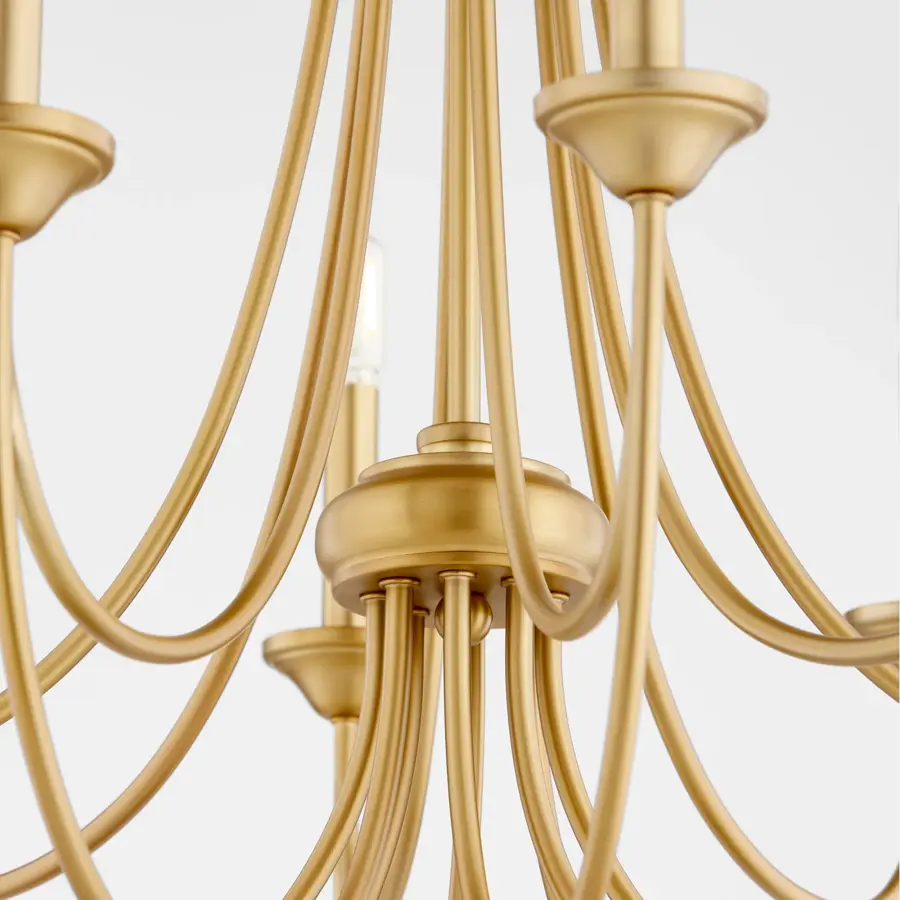 Brooks 8-Light Chandelier in Aged Brass - Image 3