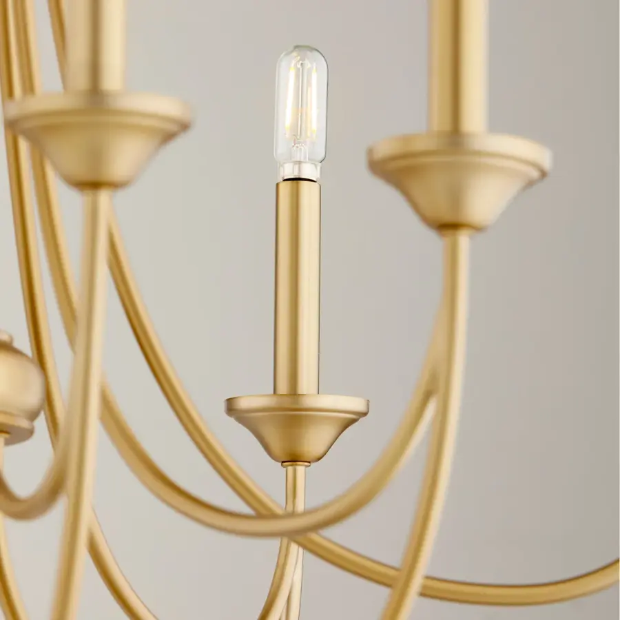 Brooks 8-Light Chandelier in Aged Brass - Image 4