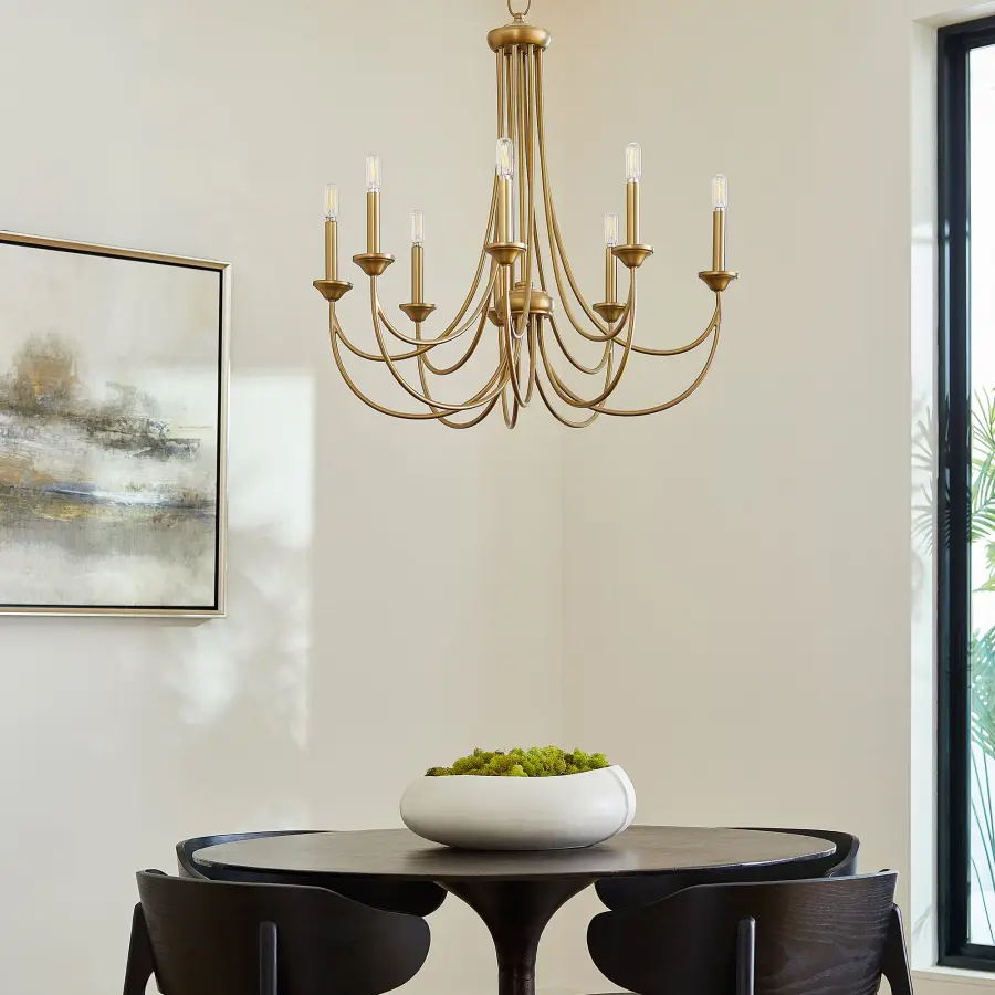 Brooks 8-Light Chandelier in Aged Brass - Image 7