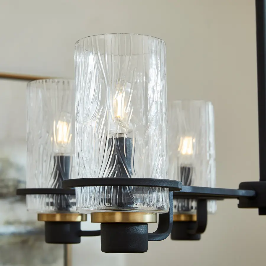 Lazo 6-Light Chandelier in Noir - Image 2