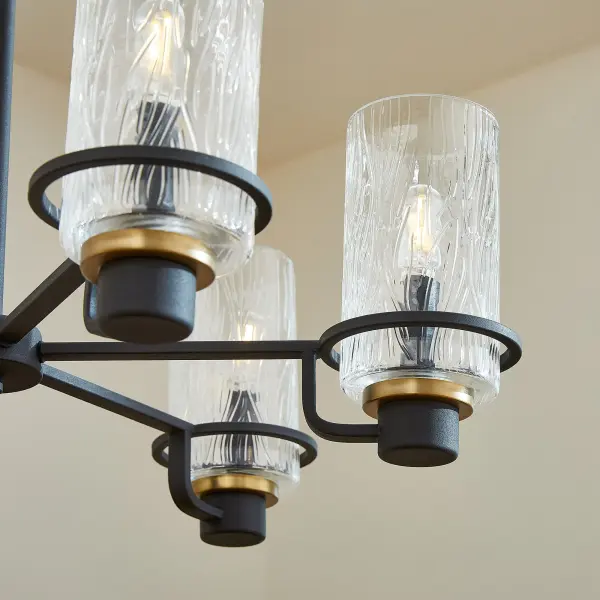 Lazo 6-Light Chandelier in Noir - Image 3