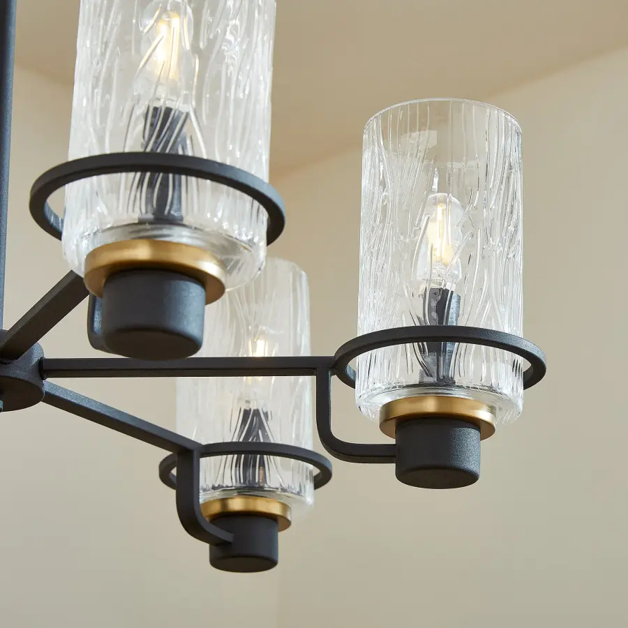 Lazo 6-Light Chandelier in Noir - Image 3