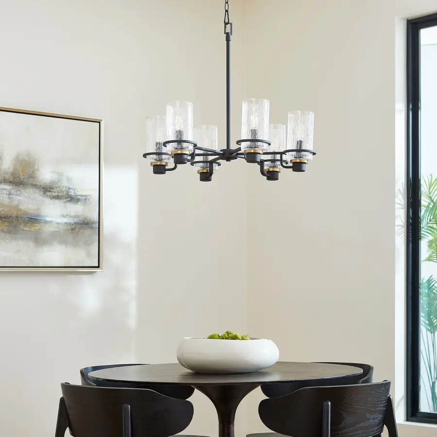 Lazo 6-Light Chandelier in Noir - Image 4